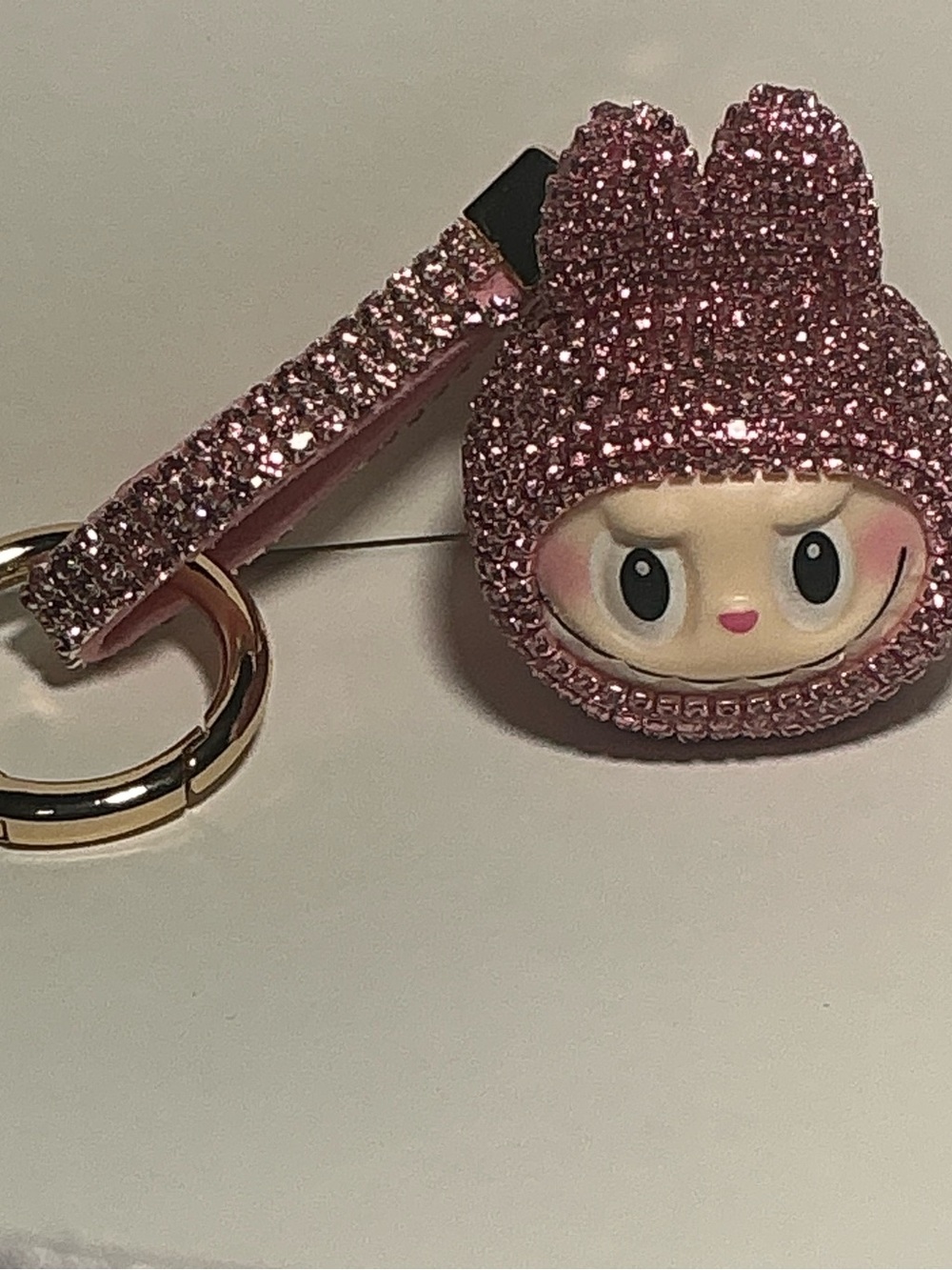 Sparkling Pink Monster Bag Charm